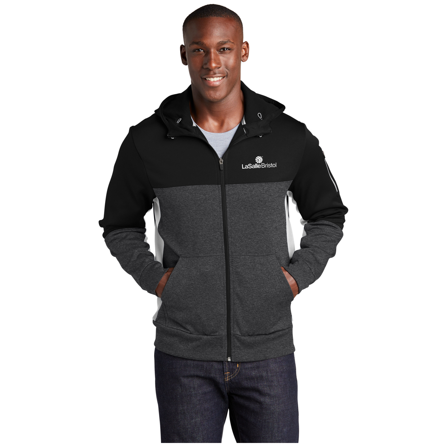 Sport-Tek® Tech Fleece Colorblock Full-Zip Hooded Jacket - ST245