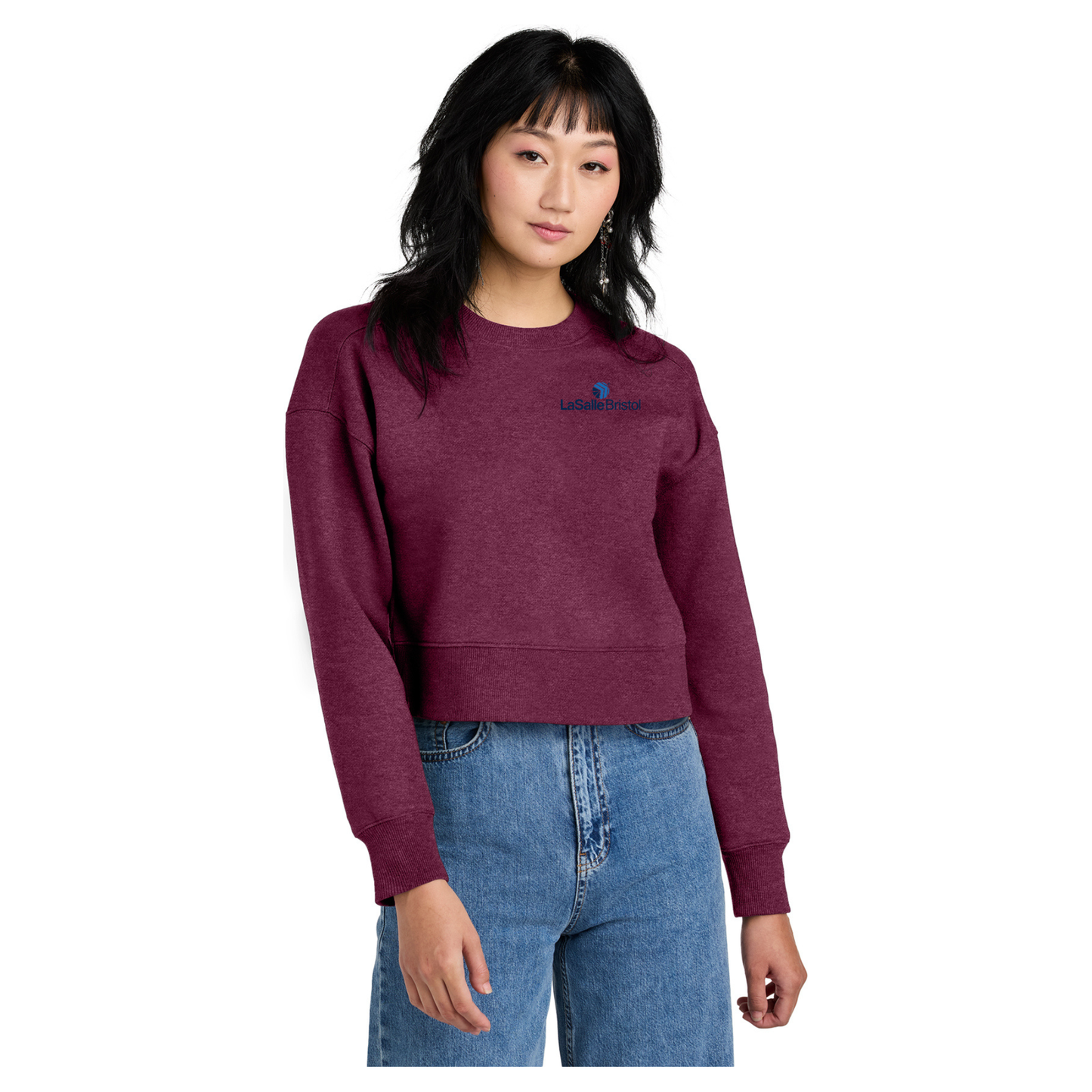 District® Women’s Perfect Weight® Fleece Cropped Crew - DT1105
