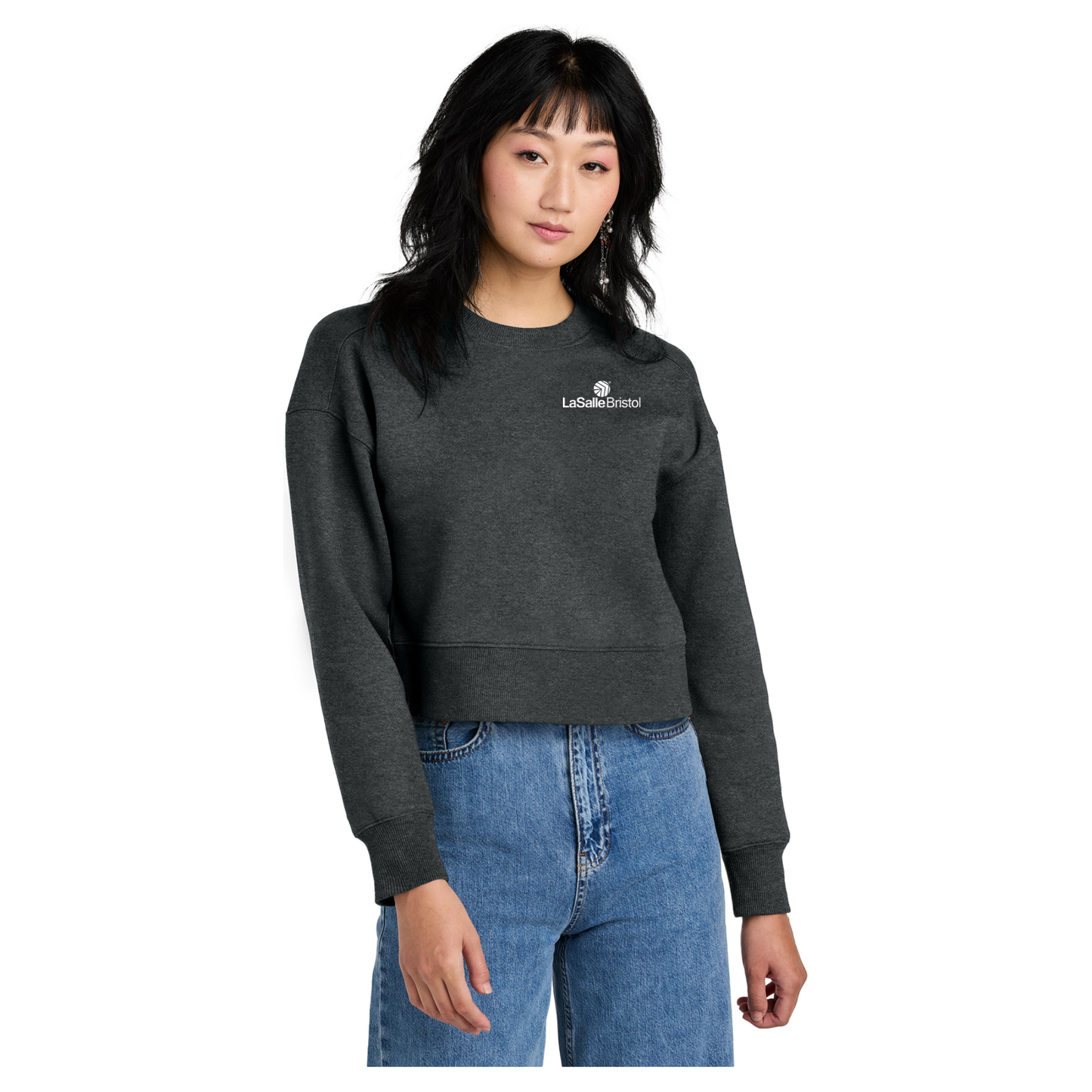 District® Women’s Perfect Weight® Fleece Cropped Crew - DT1105